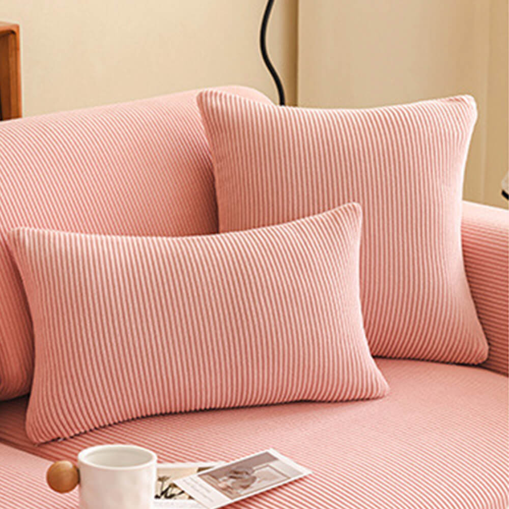 Vertical Stripe Corduroy Anti-Scratch Couch Cover for Enhanced Protection