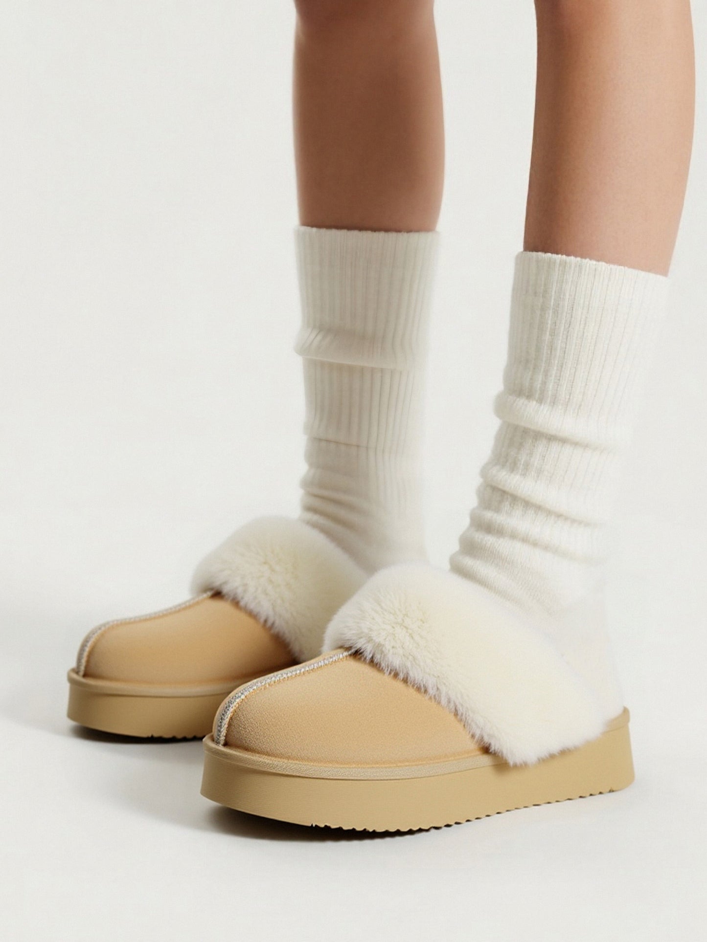 CloudStep Furry Platform Slippers