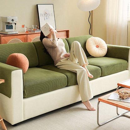 Vertical Stripe Corduroy Anti-Scratch Couch Cover for Enhanced Protection