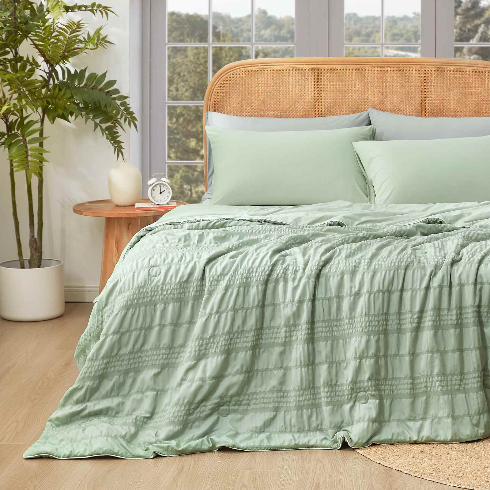 Comfortable Seersucker Cooling Comforter for Cozy Sleep