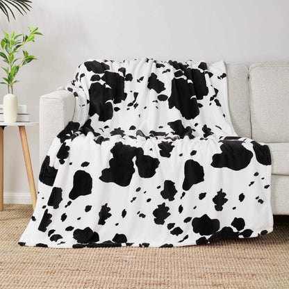 Luxurious Cow Print MilkyPlush Throw Blanket for Ultimate Comfort