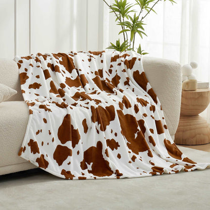 Luxurious Cow Print MilkyPlush Throw Blanket for Ultimate Comfort