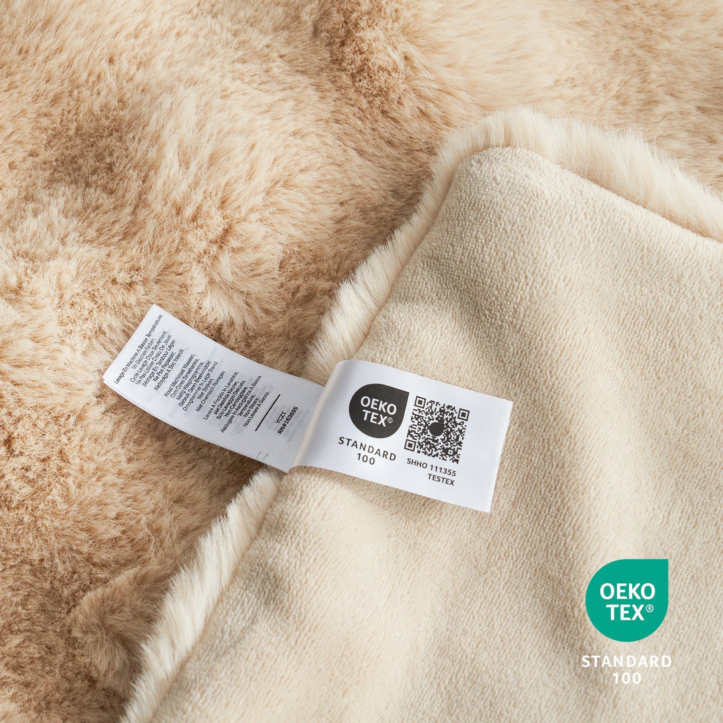 Artisan Bubble Faux Fur Throw Blanket with Unique Tie-Dye Design