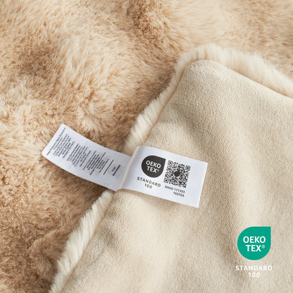 Artisan Bubble Faux Fur Throw Blanket with Unique Tie-Dye Design
