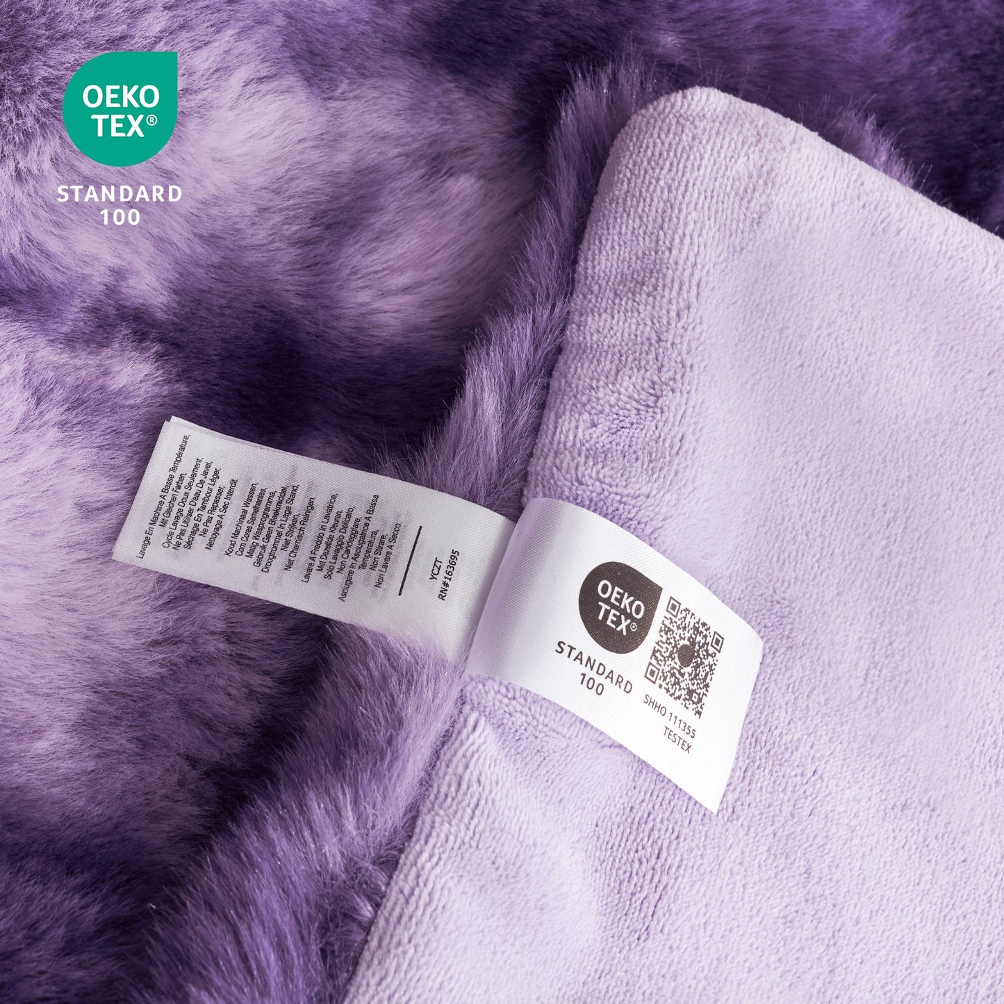 Artisan Bubble Faux Fur Throw Blanket with Unique Tie-Dye Design