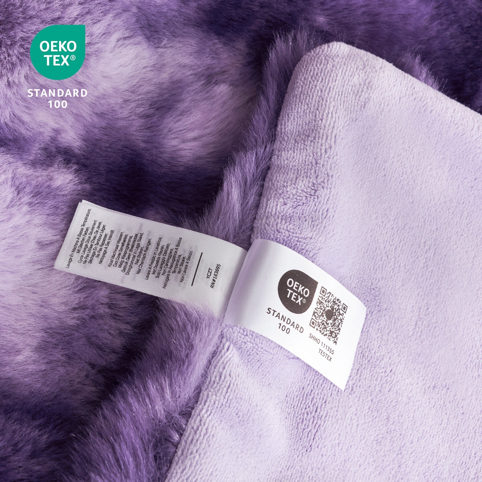 Artisan Bubble Faux Fur Throw Blanket with Unique Tie-Dye Design