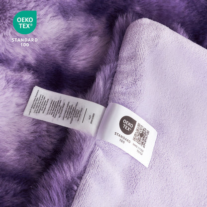 Artisan Bubble Faux Fur Throw Blanket with Unique Tie-Dye Design