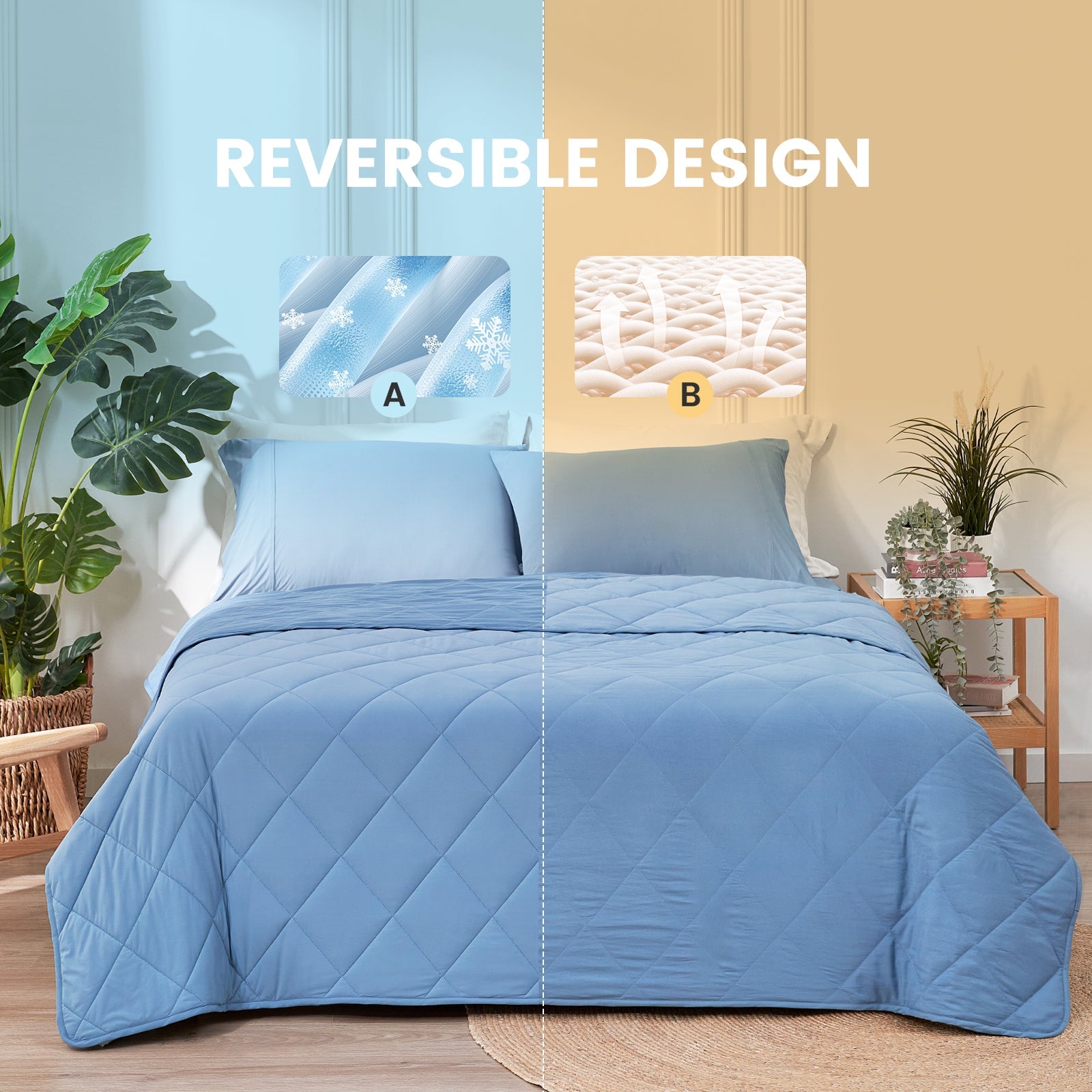 Chill Weave Square Cooling Blanket for Year-Round Comfort