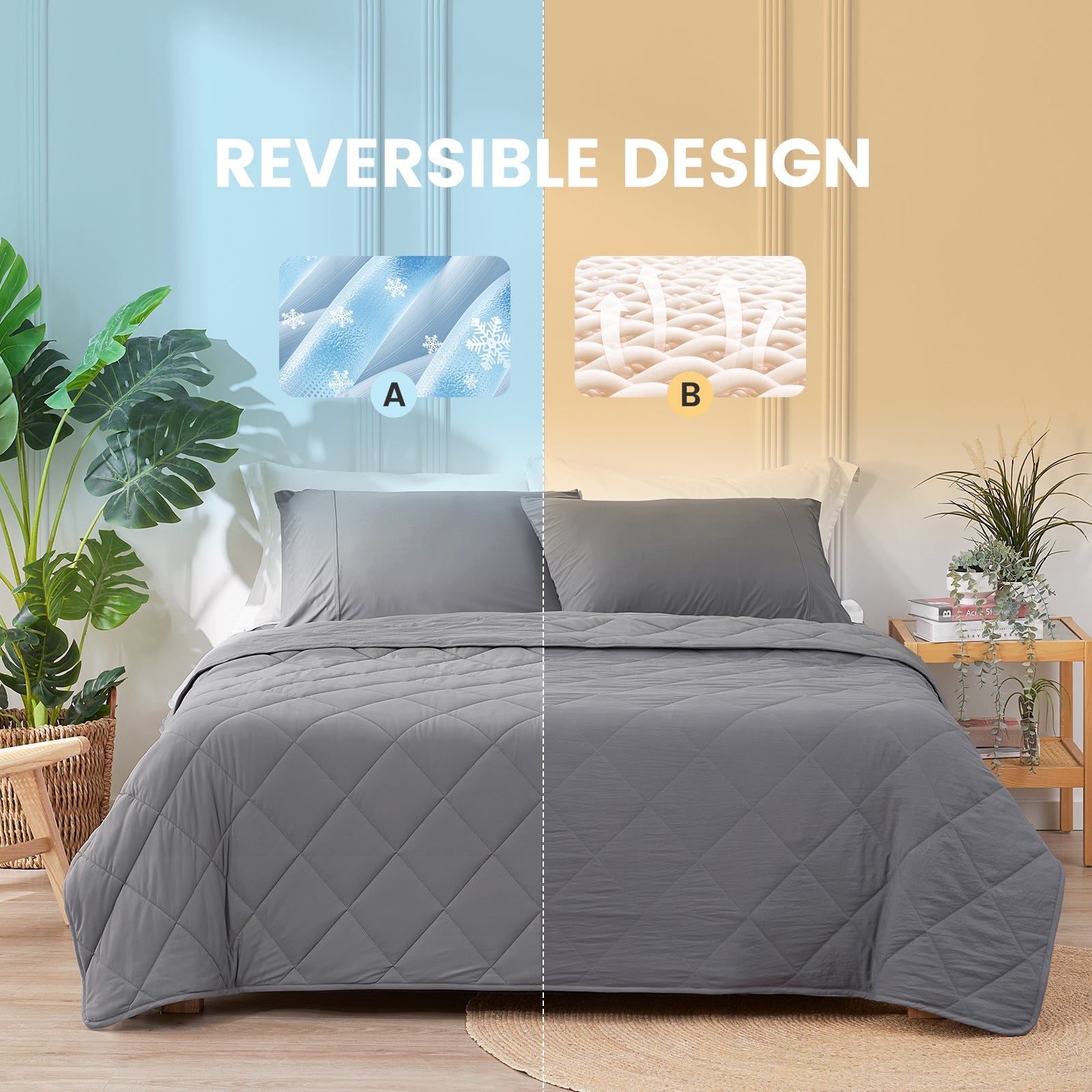 Chill Weave Square Cooling Blanket for Year-Round Comfort