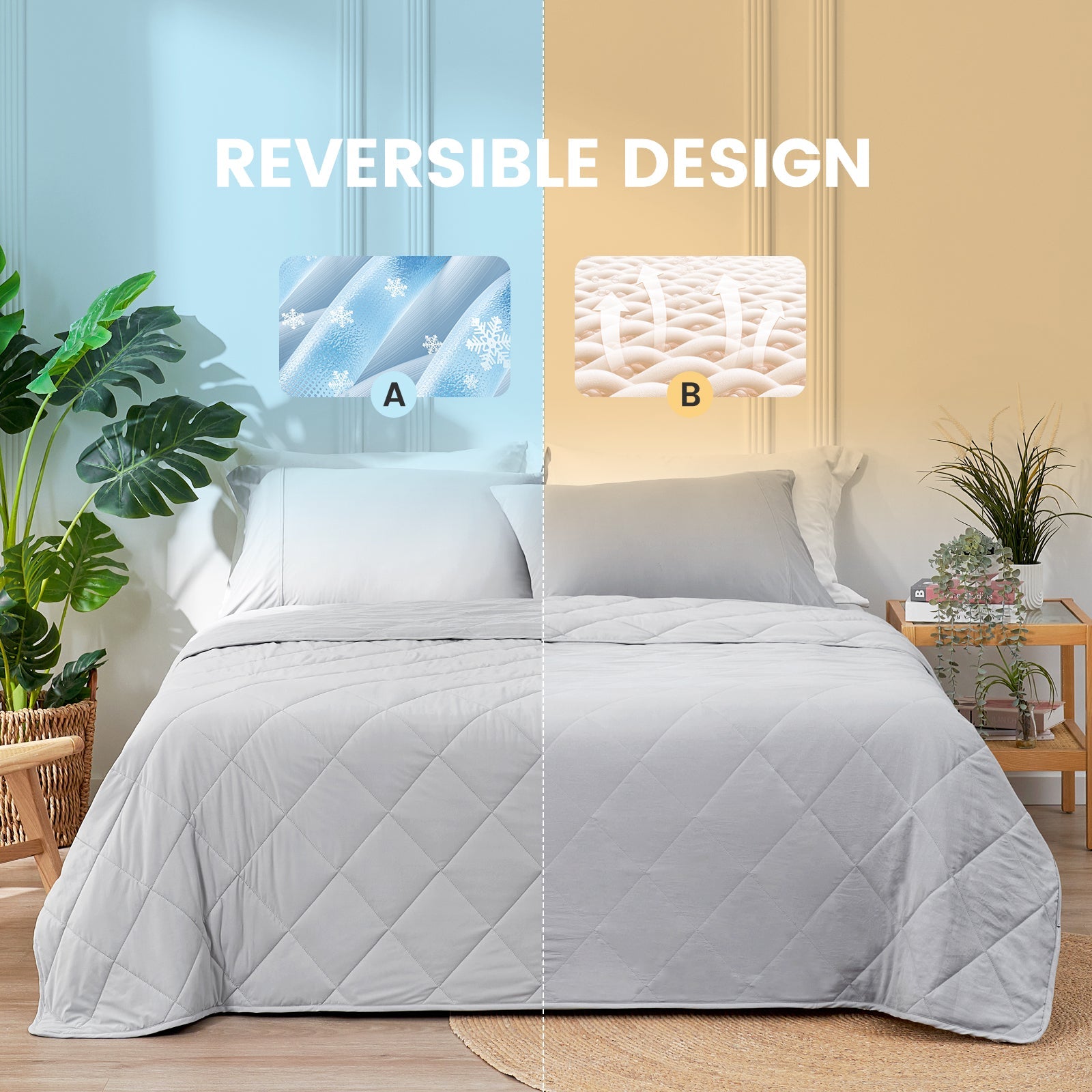 Chill Weave Square Cooling Blanket for Year-Round Comfort