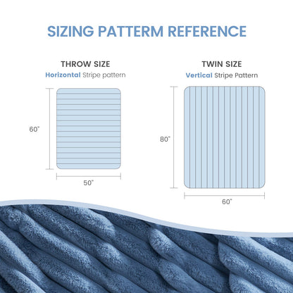 Luxurious Striped Faux Fur Throw Blanket for Cozy Comfort