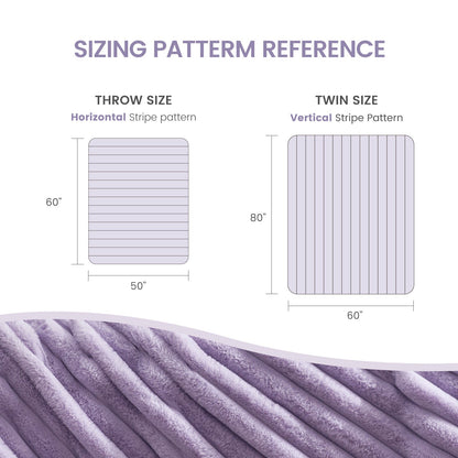 Luxurious Striped Faux Fur Throw Blanket for Cozy Comfort