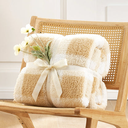 Cozy Bliss Reversible Dual-Sided Sherpa Throw Blanket