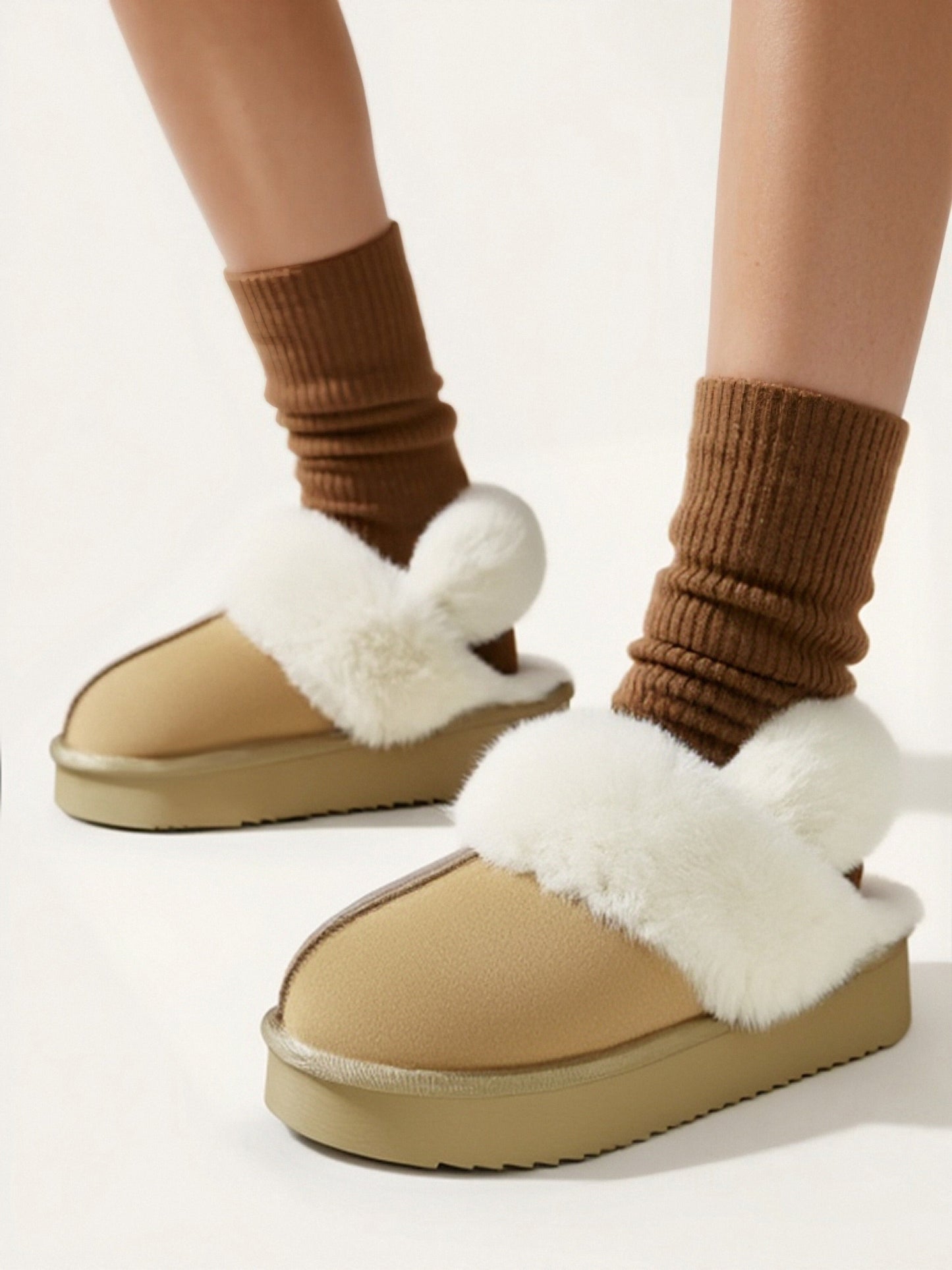 CloudStep Furry Platform Slippers