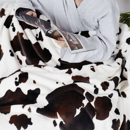 Luxurious Cow Print MilkyPlush Throw Blanket for Ultimate Comfort