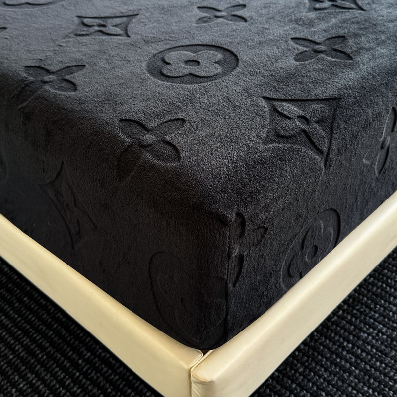 MonoFloral Milk Velvet Fitted Sheet