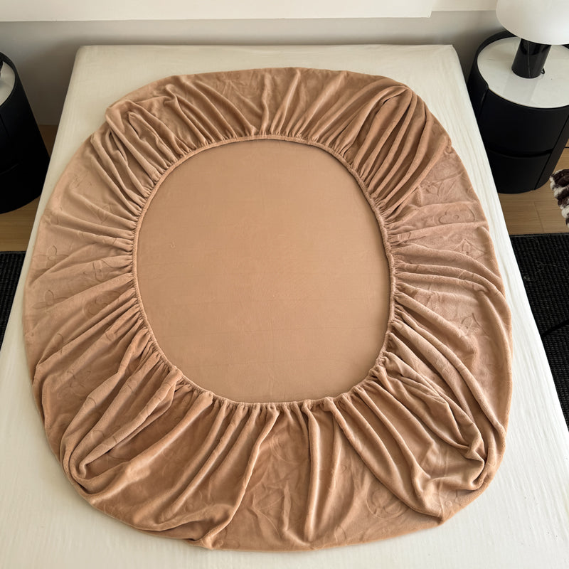 MonoFloral Milk Velvet Fitted Sheet