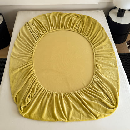 MonoFloral Milk Velvet Fitted Sheet