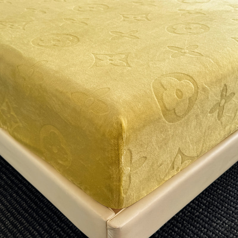 MonoFloral Milk Velvet Fitted Sheet