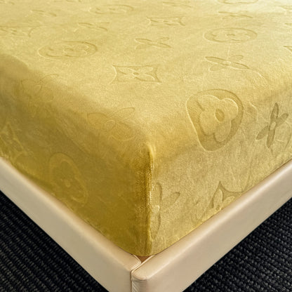 MonoFloral Milk Velvet Fitted Sheet