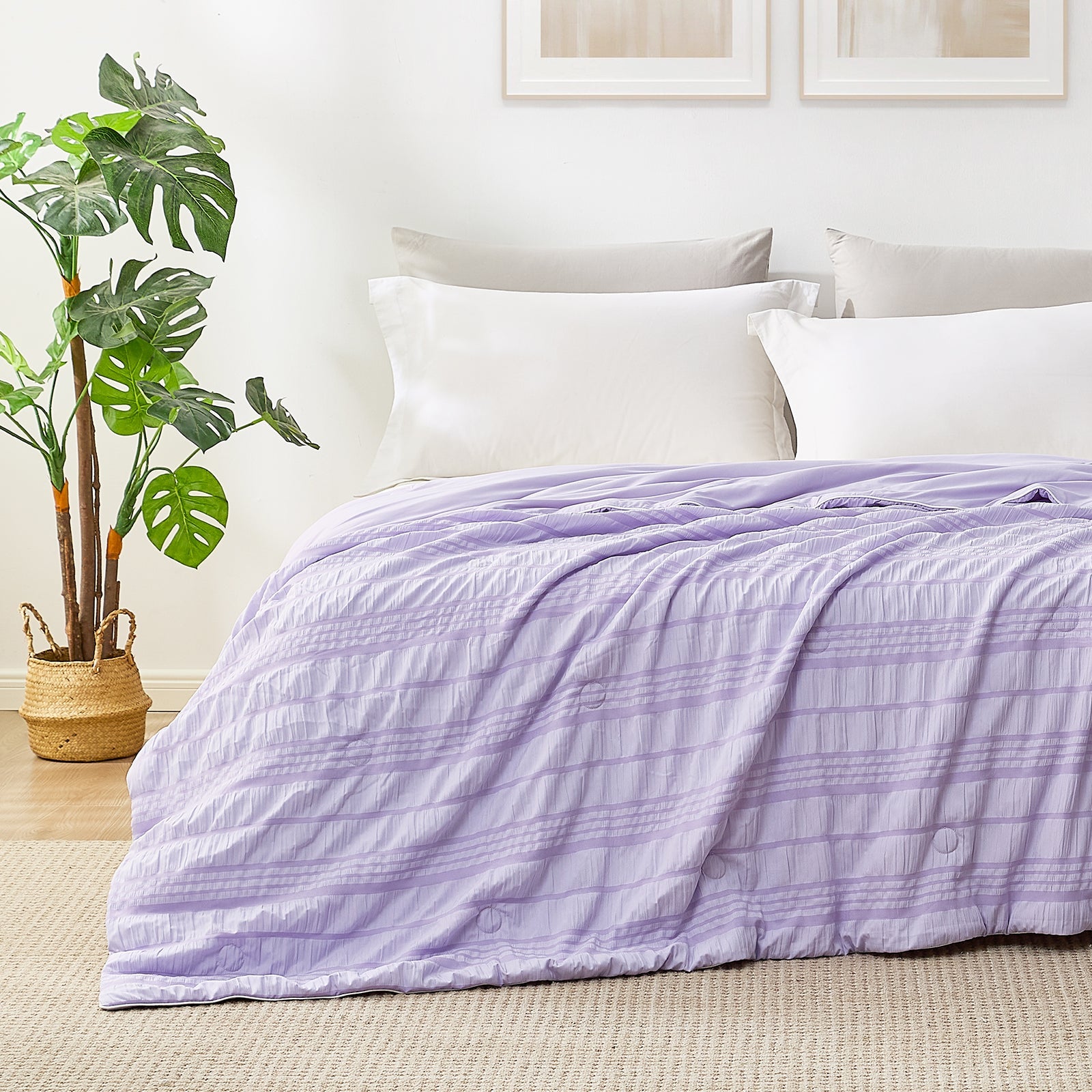 Comfortable Seersucker Cooling Comforter for Cozy Sleep