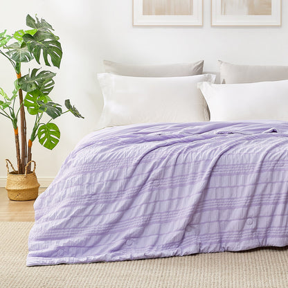 Comfortable Seersucker Cooling Comforter for Cozy Sleep