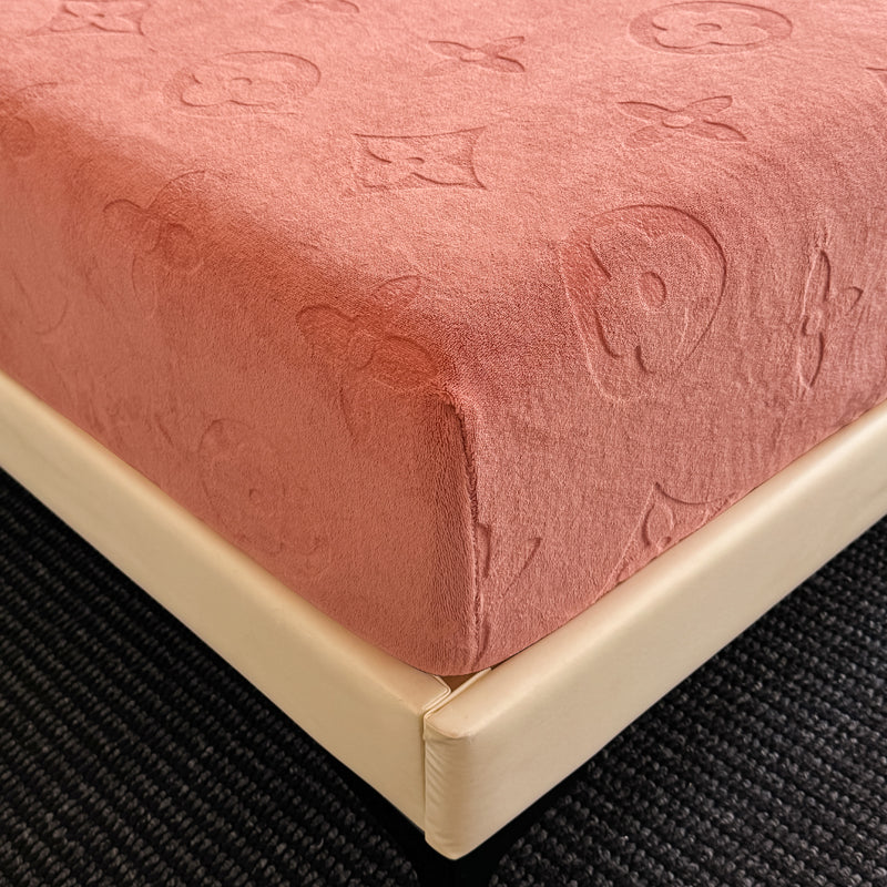 MonoFloral Milk Velvet Fitted Sheet