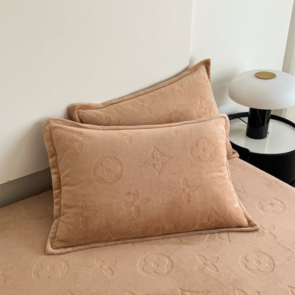 MonoFloral Milk Velvet Fitted Sheet