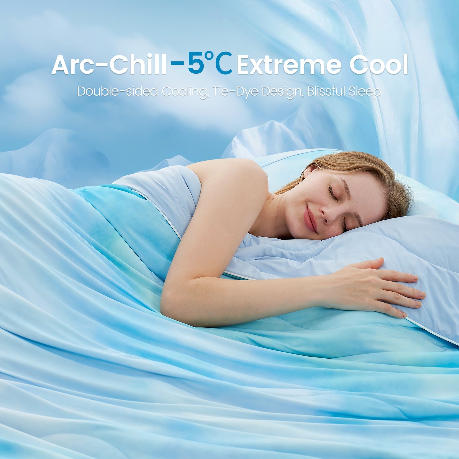 Premium Tie-Dye Cooling Comforter Set for Hot Sleepers