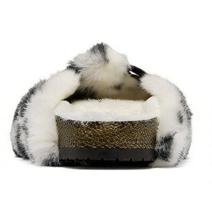 CloudMono Fur Platform Slippers