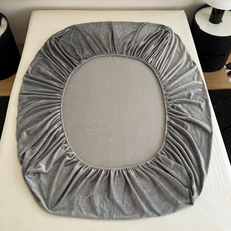 MonoFloral Milk Velvet Fitted Sheet