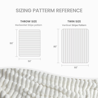 Luxurious Striped Faux Fur Throw Blanket for Cozy Comfort
