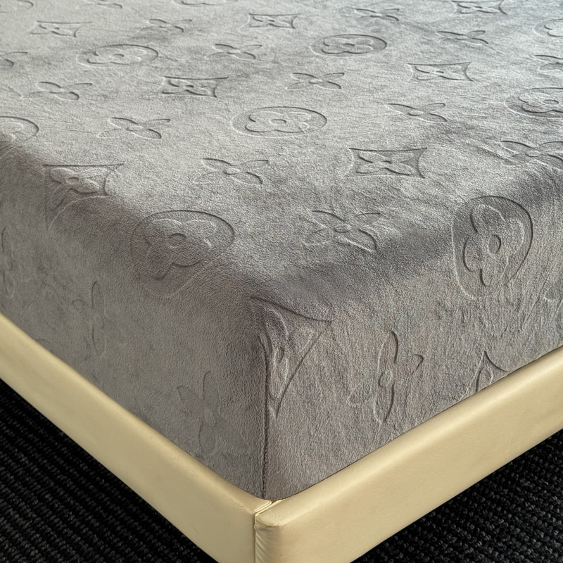 MonoFloral Milk Velvet Fitted Sheet