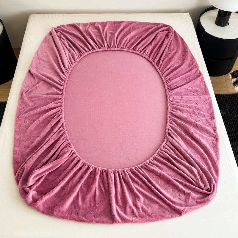 MonoFloral Milk Velvet Fitted Sheet