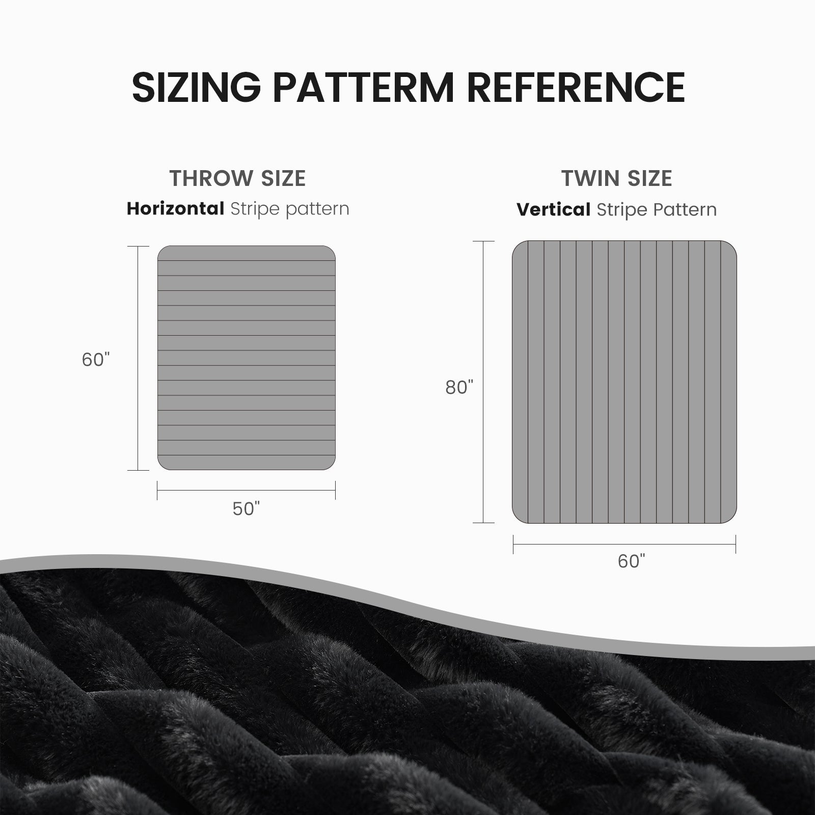 Luxurious Striped Faux Fur Throw Blanket for Cozy Comfort