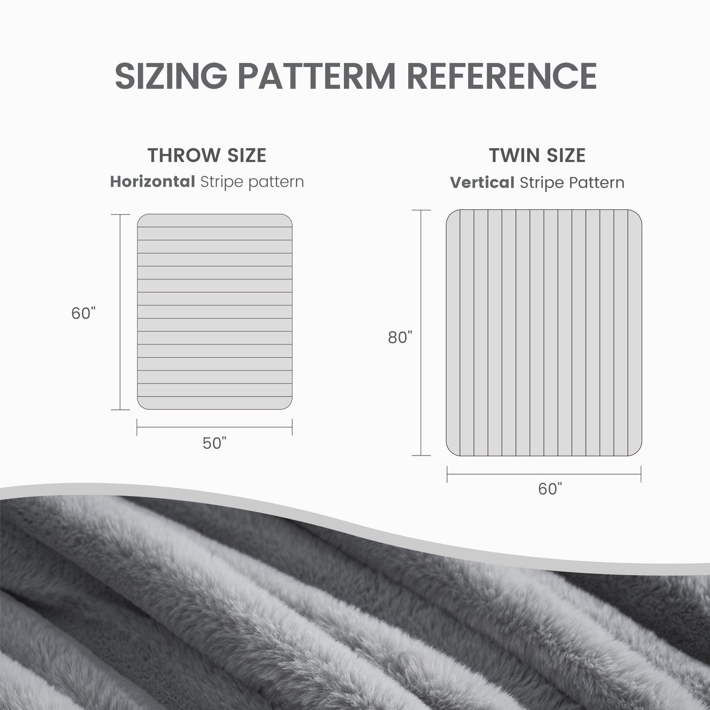 Luxurious Striped Faux Fur Throw Blanket for Cozy Comfort