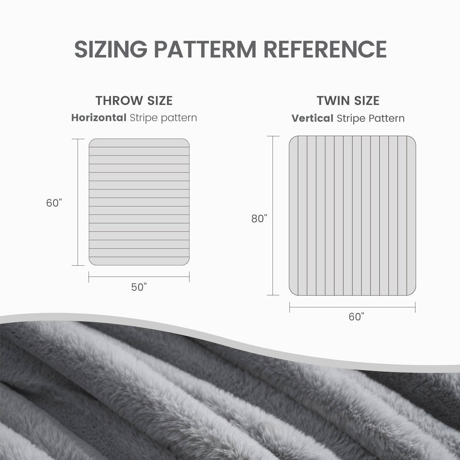 Luxurious Striped Faux Fur Throw Blanket for Cozy Comfort