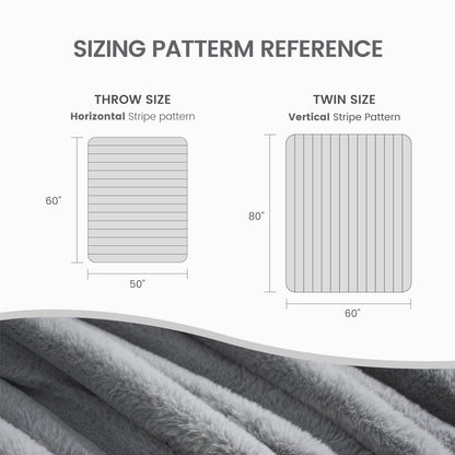 Luxurious Striped Faux Fur Throw Blanket for Cozy Comfort