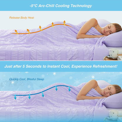 Comfortable Seersucker Cooling Comforter for Cozy Sleep