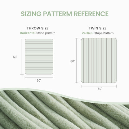 Luxurious Striped Faux Fur Throw Blanket for Cozy Comfort