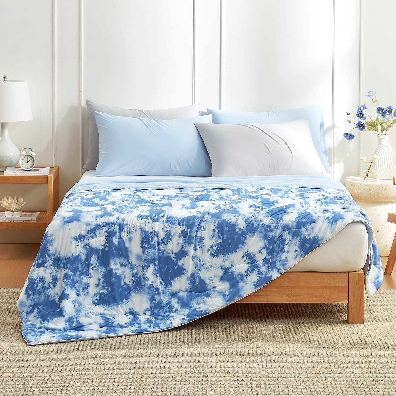 Premium Tie-Dye Cooling Comforter Set for Hot Sleepers