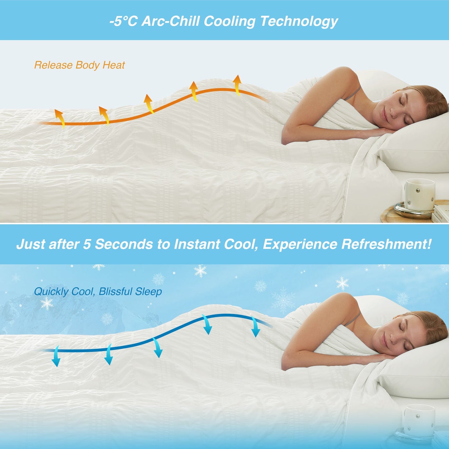 Comfortable Seersucker Cooling Comforter for Cozy Sleep