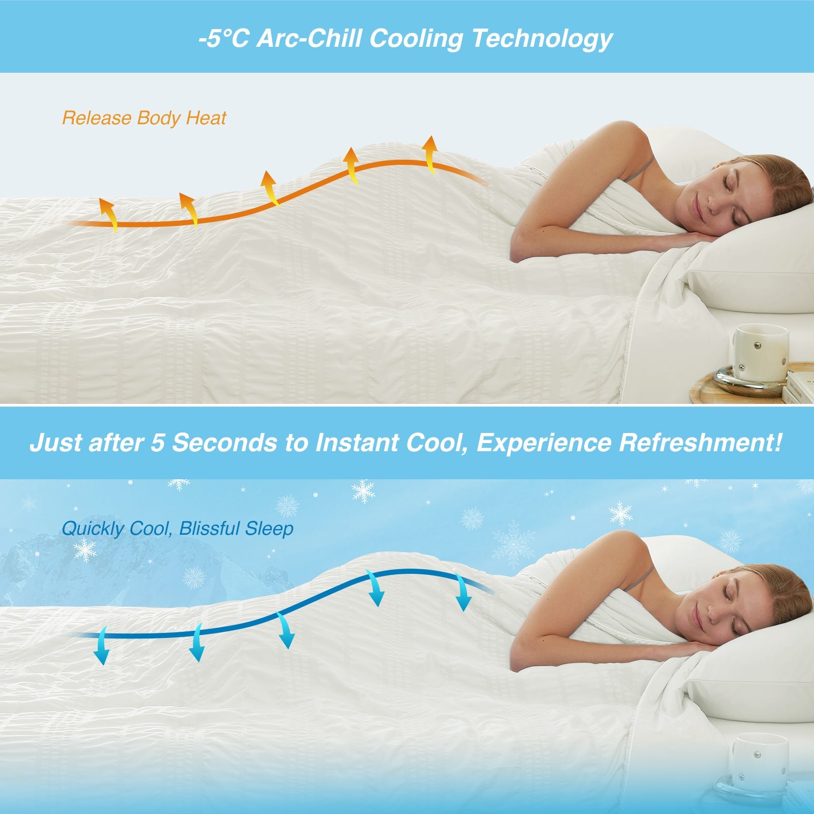 Comfortable Seersucker Cooling Comforter for Cozy Sleep