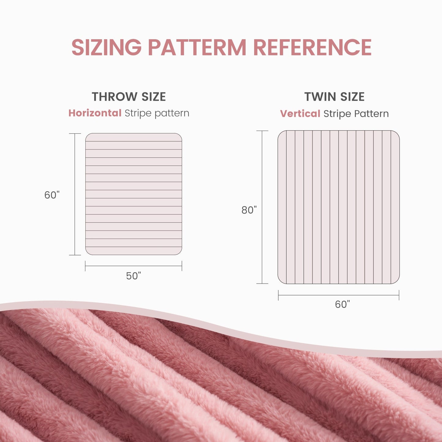 Luxurious Striped Faux Fur Throw Blanket for Cozy Comfort