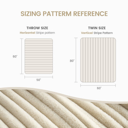 Luxurious Striped Faux Fur Throw Blanket for Cozy Comfort