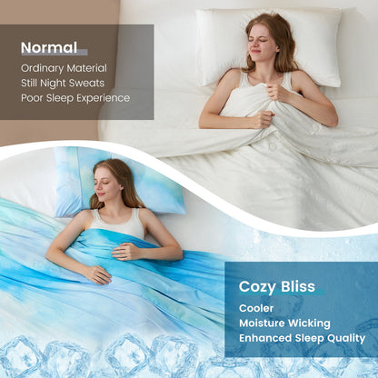 Premium Tie-Dye Cooling Comforter Set for Hot Sleepers