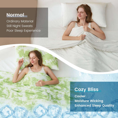 Premium Tie-Dye Cooling Comforter Set for Hot Sleepers
