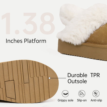 CloudStep Furry Platform Slippers