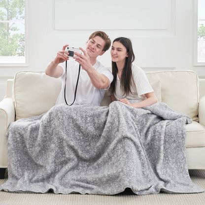 Cozy Bliss Reversible Dual-Sided Sherpa Throw Blanket