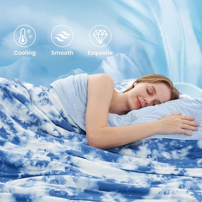 Premium Tie-Dye Cooling Comforter Set for Hot Sleepers